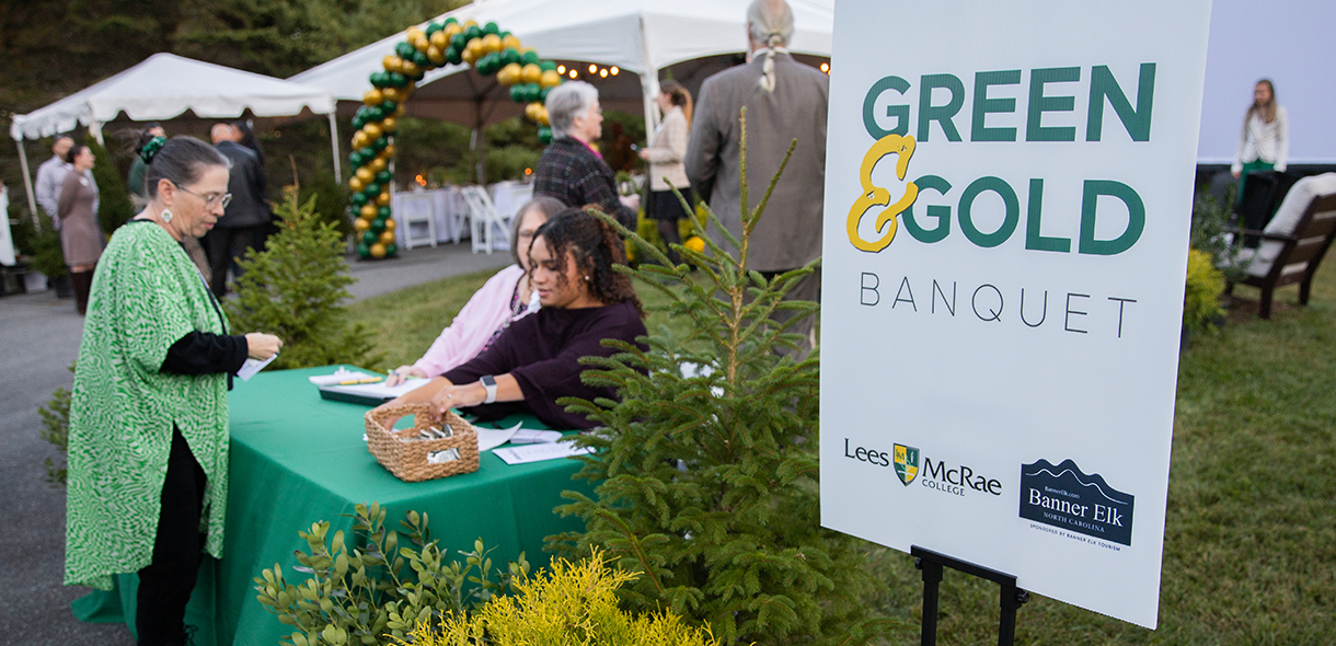 Entrance to the Green & Gold Banquet.