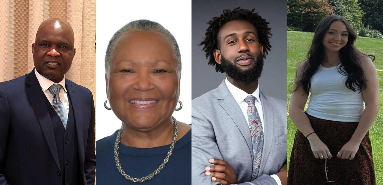 Headshots of the four new Alumni Board members.