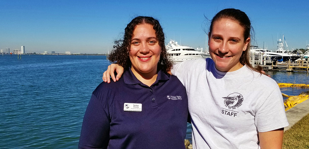 Lees-McRae alumni Shylyn Peirce and Yaritza Acosta