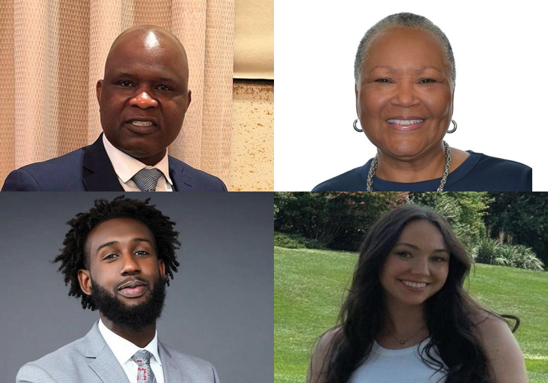 Headshots of the four new Alumni Board members.